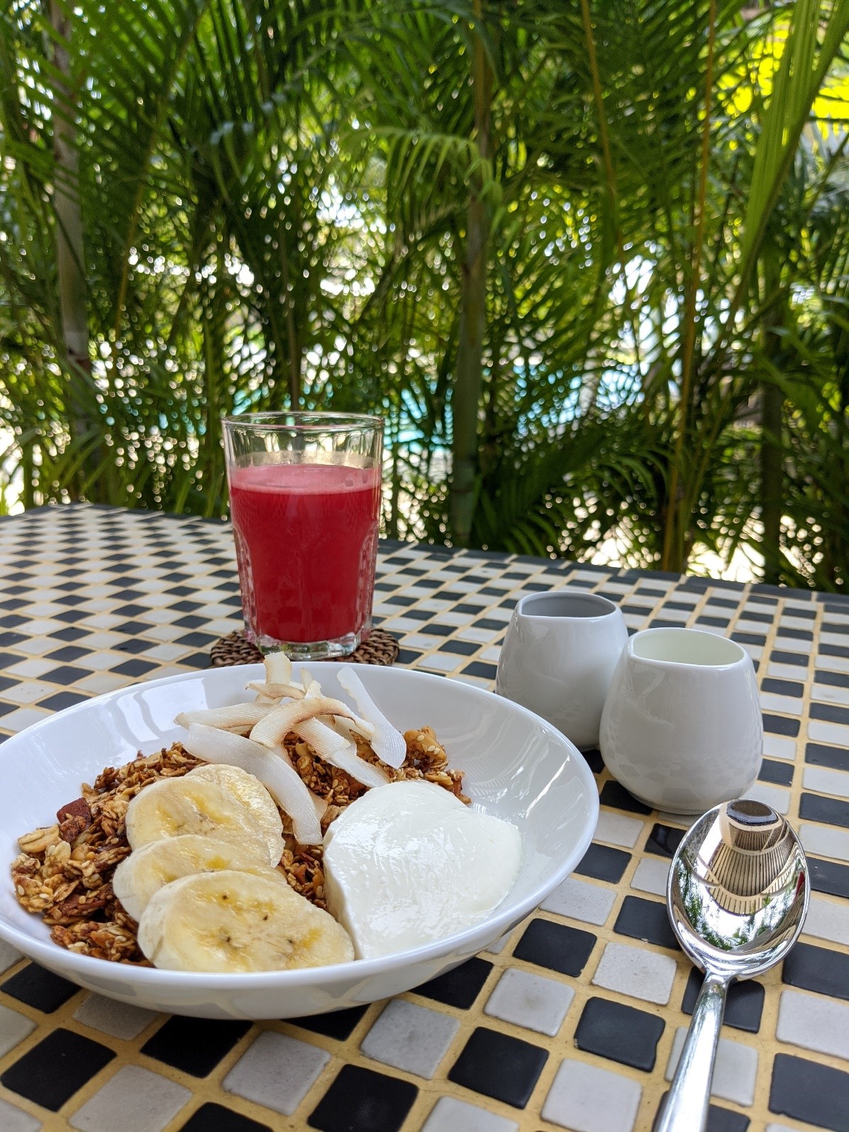 Banana Granola made with Kithul Treacle, from our breakfast menu.