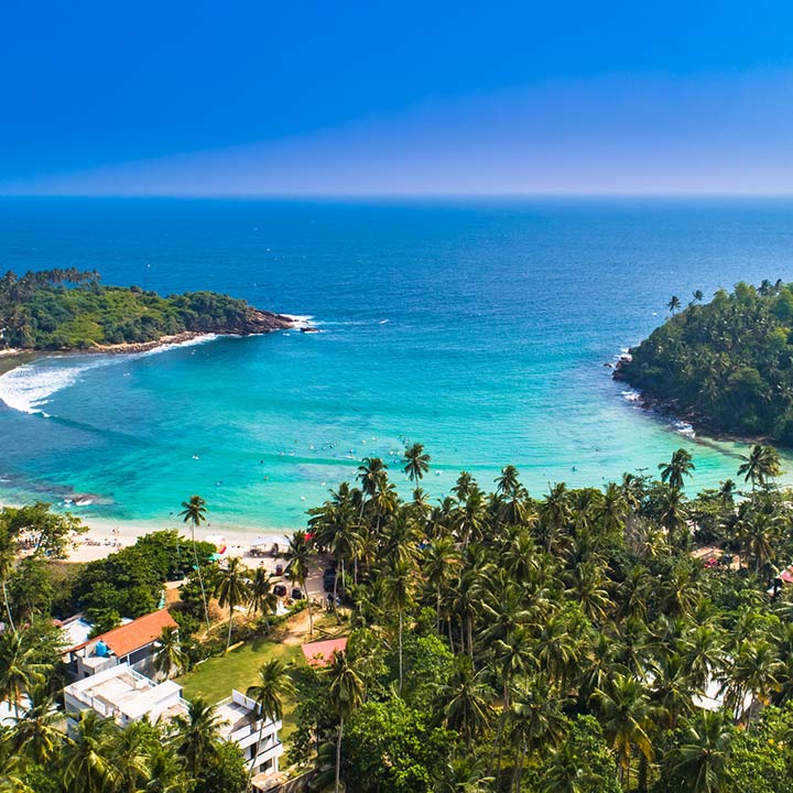 Aerial view of Hirikatiya Bay