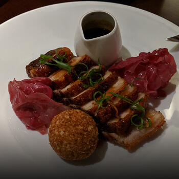 Gourmet cuisine dish provided by Taru Villas