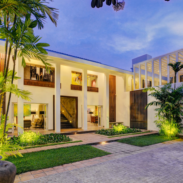 Exterior of Taru Villas - Lake Lodge, a luxury boutique hotel in Colombo