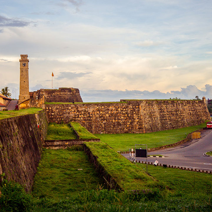 Section of the Galle Fort, Galle a world heritage city in Sri Lanka