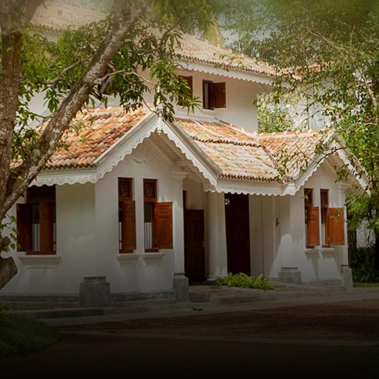 Driveway to a luxury heritage villa in Induruwa