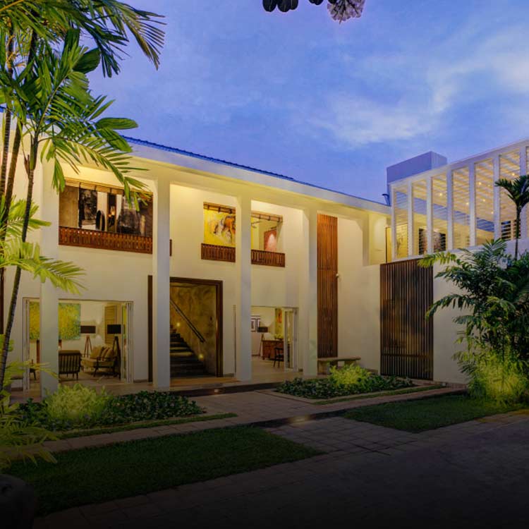 Exterior of Taru Villas - Lake Lodge, a luxury boutique hotel in Colombo